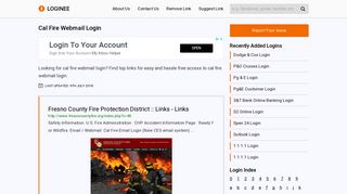 Cal Fire Webmail Login
