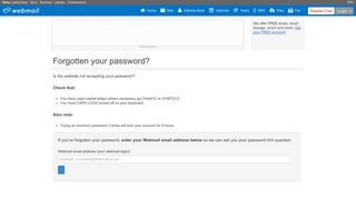 Forgot password? - Webmail