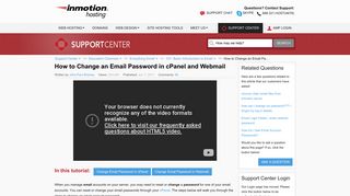 How to Change an Email Password in cPanel and Webmail | InMotion ...