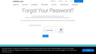 Forgot password — Website.com