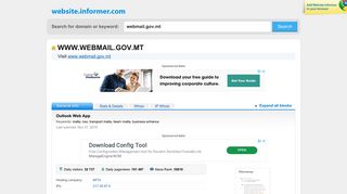 webmail.gov.mt at WI. Outlook Web App - Website Informer