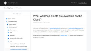 What webmail clients are available on the Cloud? - Tsohost Help Centre