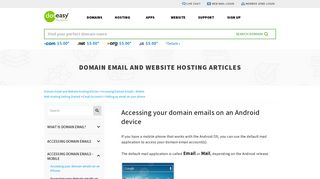 Accessing your domain emails on an Android device - Doteasy.com