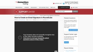 How to Create an Email Signature in RoundCube | InMotion Hosting