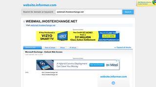 webmail.ihostexchange.net at WI. Microsoft Exchange - Outlook Web ...
