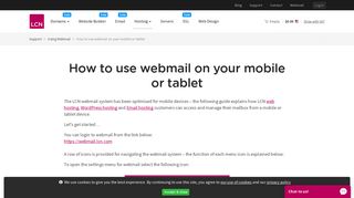 How to use webmail on your mobile or tablet - LCN.com