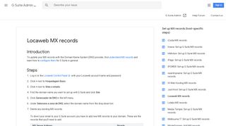 Locaweb MX records - G Suite Admin Help - Google Support