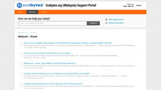 Webmail - cPanel : Exabytes.my (Malaysia) Support Portal