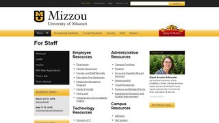 For Staff // Mizzou // University of Missouri