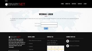 Webmail - Binary Net – It's in the Vault - Colocation, Web Hosting ...