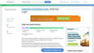 Access webmail.motorplace.com. Webmail - Login