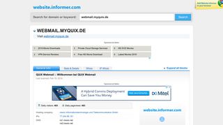 webmail.myquix.de at WI. QUiX Webmail :: Willkommen bei QUiX ...