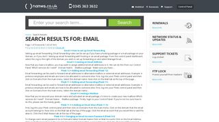 Search Results for: email - Support Centre :: Namesco Limited