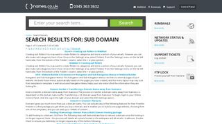 Search Results for: sub domain - Support Centre :: Namesco Limited