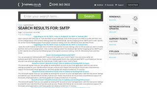 SMTP - Support Centre :: Namesco Limited