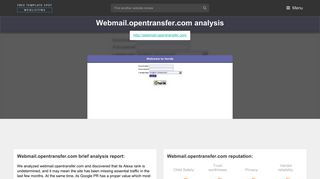 Web Mail Opentransfer. Mail :: Welcome to Horde