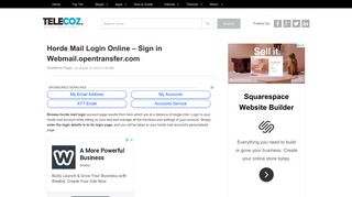 Horde Mail Login – Webmail.opentransfer.com Secure Sign In