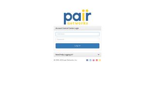 pair Networks Account Control Center
