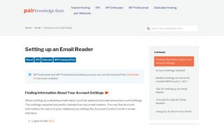 Setting up an Email Reader | pair Networks KnowledgeBase
