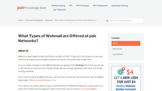 Types of Webmail at pair Networks | pair Networks Knowledgebase