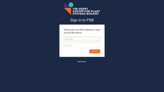 Sign in to PSB