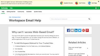 Why can't I access Web-Based Email? | Workspace ... - GoDaddy