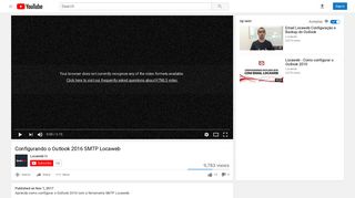 Configurando o Outlook 2016 SMTP Locaweb - YouTube