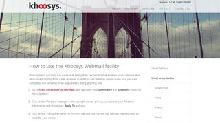 How to use the Khoosys Webmail facility - Ecommerce Websites ...
