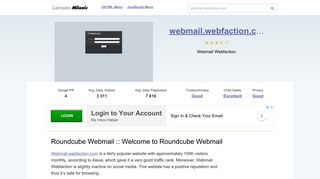 Webmail.webfaction.com website. Roundcube Webmail :: Welcome to ...