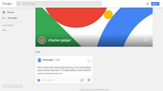 charles geiger - Google+