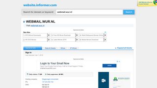 webmail.wur.nl at Website Informer. Sign In. Visit Webmail Wur.