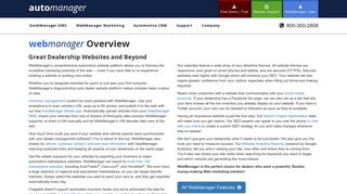 WebManager Overview - AutoManager