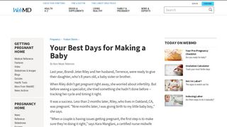 Your Best Days for Making a Baby - WebMD