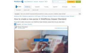 How to create a new purse in WebMoney Keeper Standard ...
