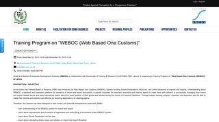Training Program on “WEBOC (Web Based One Customs)” - SMEDA