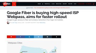Google Fiber is buying high-speed ISP Webpass, aims for faster ...
