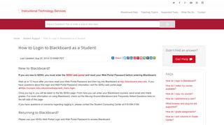 Instructional Technology Services | How to Login to Blackboard as a ...