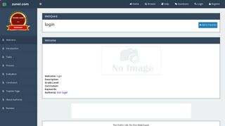 WebQuest: login - Zunal.Com