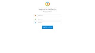 WebRezPro: Sign In