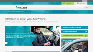 Intergraph InPursuit WebRMS Webinar - Hexagon Safety & Infrastructure