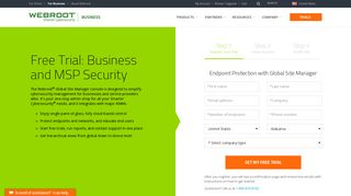 Free Trial: Global Site Manager | Webroot