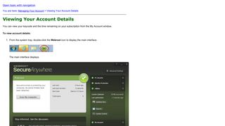 Viewing Your Account Details