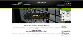 Windstream Domain Services | Webroot Web Security Service