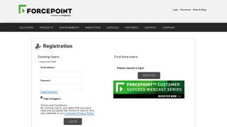 My Account Registration — Websense.com - Forcepoint