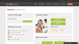 Webserve Discount Web Hosting - Customer Care