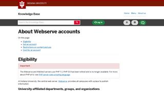 About Webserve accounts - IU Knowledge Base - Indiana University