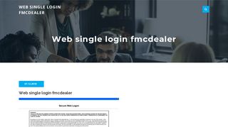 Web single login fmcdealer.