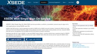 XSEDE Web SSO (Single Sign-On) Service - XSEDE