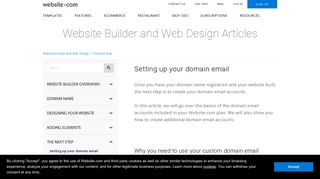 Setting up your domain email — Website.com