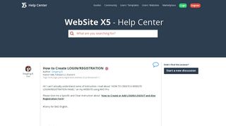 WebSite X5 Help Center - How to Create LOGIN/REGISTRATION